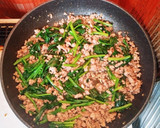 絶品☆豚挽き肉とほうれん草の和風パスタ作り方4写真