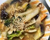 根菜肉なし肉味噌うどん味温野菜サラダ作り方19写真