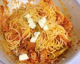 燻製にした塩煮豚のトマトソースパスタ作り方8写真