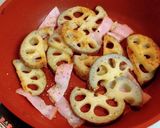 ○o れんこんとベーコンの塩炒め o○作り方5写真
