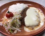 びっくりドンキー風フォンデュチーズバーグ作り方11写真