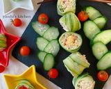 ロシア料理！ごはんサラダのきゅうり巻き作り方7写真