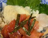 漬けマグロトトロ丼 炊き込み酢飯で作り方5写真