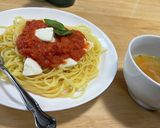 バジルとモッツァレラのトマトソースパスタ作り方11写真