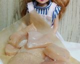 リカちゃん♡鶏胸肉とねぎの甘味噌炒め作り方1写真