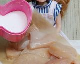 リカちゃん♡鶏胸肉とねぎの甘味噌炒め作り方2写真
