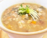 生姜ともち麦7種の野菜たっぷり和風スープ作り方5写真