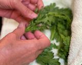 簡単★春菊とトマトのサラダ作り方3写真