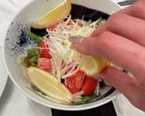 簡単★春菊とトマトのサラダ作り方7写真