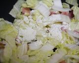 牛乳+油のさっぱり仕上げ白菜クリーム煮作り方3写真