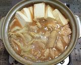 むね肉やわらかしっとり味噌鶏鍋白菜豆腐作り方4写真