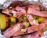 さつまいもベーコンのバター醤油ホイル蒸し作り方5写真