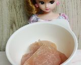リカちゃん♡鶏胸肉スイートマスタード和え作り方1写真