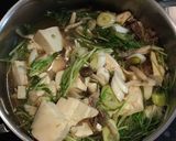 牛肉と豆腐と茸と水菜の梅煮作り方6写真