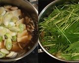 牛肉と豆腐と茸と水菜の梅煮作り方5写真