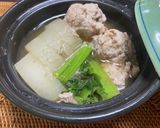 簡単でふわふわ鶏つみれ団子スープおでん作り方10写真