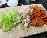 納豆キムチ炒飯の目玉焼き乗せ作り方2写真