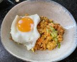 納豆キムチ炒飯の目玉焼き乗せ作り方9写真