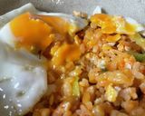 納豆キムチ炒飯の目玉焼き乗せ作り方10写真