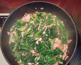 簡単☆ほうれん草とベーコンの和風パスタ作り方3写真