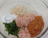 味付けはなめ茸で！蓮根の鶏つくね風作り方2写真