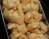 簡単♡鶏ひき肉とうずらの卵の巾着煮作り方6写真