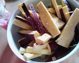 お弁当★レンジだけ★サツマイモ岩塩バター作り方2写真