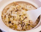 香味野菜と塩こんぶの炊き込みご飯作り方5写真