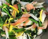 冬の副菜☆法連草と蟹カマの柚子味噌和え作り方7写真