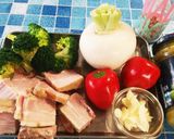 旬の野菜とベーコンのジェノベーゼ炒め作り方3写真
