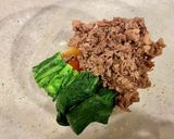 牛肉と春菊のわさび酢醤油和え作り方4写真