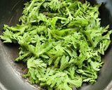 牛肉と春菊のオイスター炒め作り方4写真