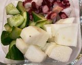 たこと山芋の酢の物〜梅きゅう〜作り方1写真