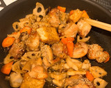 鶏ももと厚揚げと根菜の甘辛炒め作り方6写真