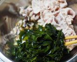 豚肉とわかめのネギ風味和え作り方7写真