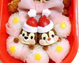 チップとデール　クリスマス　キャラ弁作り方2写真