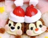 チップとデール　クリスマス　キャラ弁作り方4写真