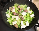 簡単　キャベツと豆腐の卵炒め作り方1写真