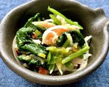 冬の副菜☆法連草と蟹カマの柚子味噌和え作り方8写真