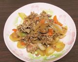 梅サワーを料理に!豚肉玉葱人参の梅酢炒め作り方8写真