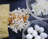 簡単！おでんの具巾着のお味噌汁作り方1写真