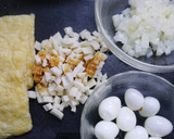 簡単！おでんの具巾着のお味噌汁作り方1写真