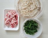 豚バラれんこんのオイスターソース炒め作り方1写真