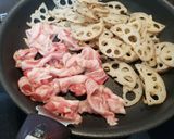 豚バラれんこんのオイスターソース炒め作り方4写真