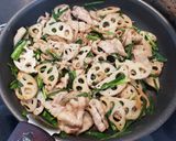 豚バラれんこんのオイスターソース炒め作り方6写真