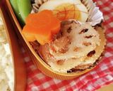 お弁当★焦がしニンニクバター明太レンコン作り方8写真