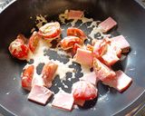 冷凍トマトでトロトロ♡ハムチーズオムレツ作り方3写真