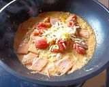 冷凍トマトでトロトロ♡ハムチーズオムレツ作り方5写真