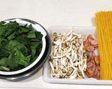 ほうれん草としめじの【和風パスタ】作り方1写真