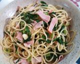 大根葉とハムのパスタ♯大根葉大量消費作り方5写真
